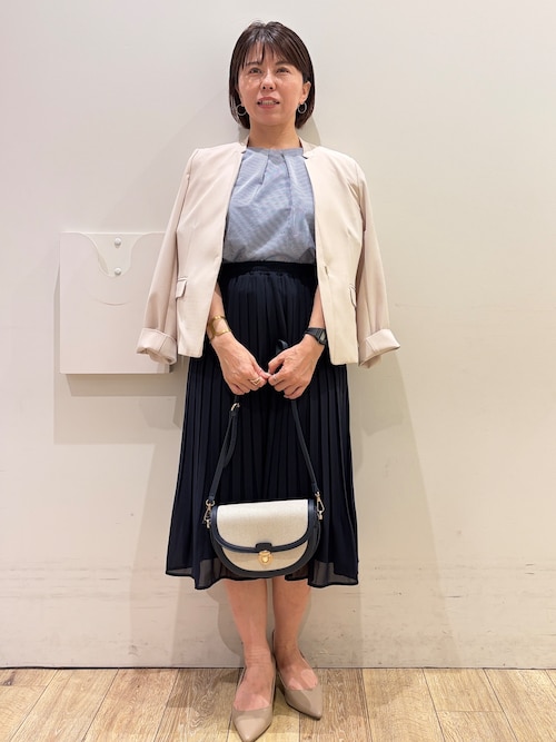 T－FACE インデックスYUKOさんのノーカラージャケットを使った