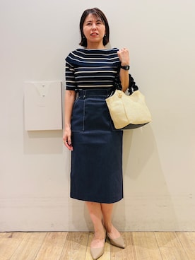 「index（インデックス）のアイテム（バッグ）」を使った、YUKOさん（レディース・155cm）の春コーディネート