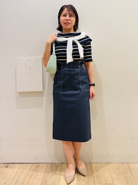 「index（インデックス）のアイテム（トップス）」を使った、YUKOさん（レディース・155cm）の春コーディネート