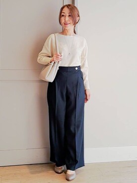 「アイテム（その他シューズ、グレー系）」を使った、Ellyさん（レディース・156cm）の冬コーディネート
