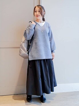 Ellyさん（レディース・156cm）の冬コーディネート