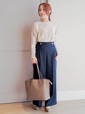 「アイテム（その他シューズ、グレー系）」を使った、Ellyさん（レディース・156cm）の冬コーディネート