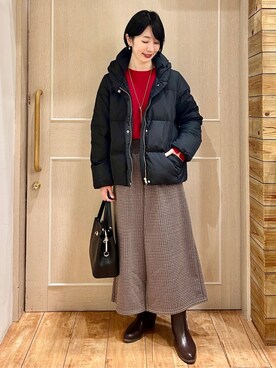 「DRESKIP（ドレスキップ）のアイテム」を使った、ちぐささん（レディース・158cm）の冬コーディネート