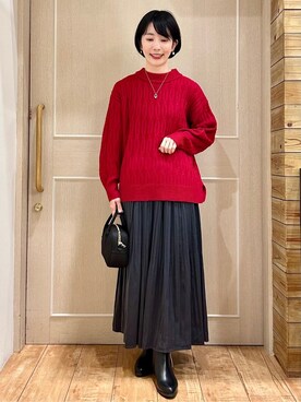 「DRESKIP（ドレスキップ）のアイテム」を使った、ちぐささん（レディース・158cm）の冬コーディネート