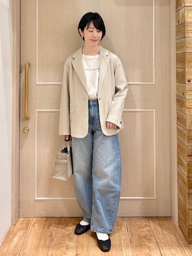 「SHOO・LA・RUE（シューラルー）のアイテム（テーラードジャケット）」を使った、ちぐささん（レディース・158cm）の春コーディネート