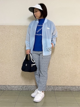 「アイテム（サンバイザー）」を使った、asamiさん（レディース・150cm）の冬コーディネート