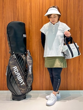 「アイテム（サンバイザー）」を使った、asamiさん（レディース・150cm）の夏コーディネート