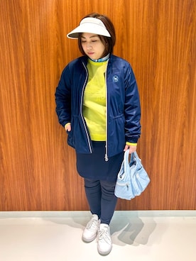「アイテム（サンバイザー）」を使った、asamiさん（レディース・150cm）の冬コーディネート