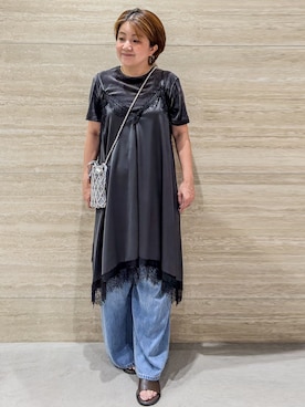 「OPAQUE.CLIP（オペークドットクリップ）のアイテム（Tシャツ/カットソー）」を使った、NAMIさん（レディース・152cm）の夏コーディネート
