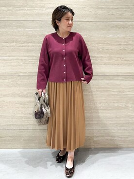 「アイテム（チャーム、ブラウン系）」を使った、NAMIさん（レディース・152cm）の秋コーディネート