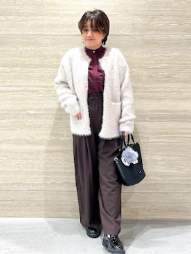 「アイテム（チャーム、ブルー系）」を使った、NAMIさん（レディース・152cm）の秋コーディネート