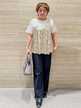 「OPAQUE.CLIP（オペークドットクリップ）のアイテム（Tシャツ/カットソー）」を使った、NAMIさん（レディース・152cm）の夏コーディネート