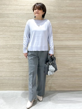 「アイテム（チャーム、グレー系）」を使った、NAMIさん（レディース・152cm）の秋コーディネート