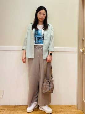 「Lee（リー）のアイテム（バッグ）」を使った、FUJIさん（レディース・168cm）の春コーディネート