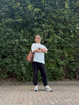 「アイテム（腕時計、ブラウン系）」を使った、k-kさん（メンズ・162cm）の夏コーディネート