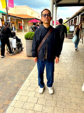 「アイテム（ボディバッグ/ウエストポーチ）」を使った、k-kさん（メンズ・162cm）の春コーディネート