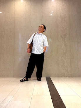 「IL BISONTE（イルビゾンテ）のアイテム」を使った、k-kさん（メンズ・162cm）の夏コーディネート