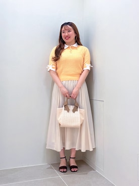 「NATURAL BEAUTY BASIC（ナチュラルビューティーベーシック）のアイテム」を使った、tamamiさん（レディース・158cm）の夏コーディネート