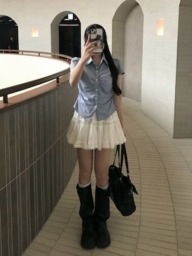 「SWAROVSKI（スワロフスキー）のアイテム」を使った、ヨウさん（レディース・165cm）の夏コーディネート