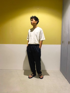 「Lee（リー）のアイテム」を使った、芝本楓登さん（メンズ・169cm）の夏コーディネート