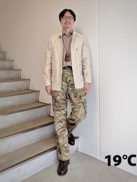 「アイテム（チャーム）」を使った、epcさん（メンズ・172cm）の春コーディネート