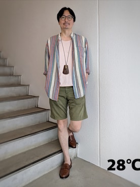 「Goouchのアイテム（シャツ/ブラウス、その他）」を使った、ep8さん（メンズ・172cm）の春コーディネート