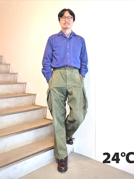 「999.9（フォーナインズ）のアイテム」を使った、ep8さん（メンズ・172cm）の春コーディネート