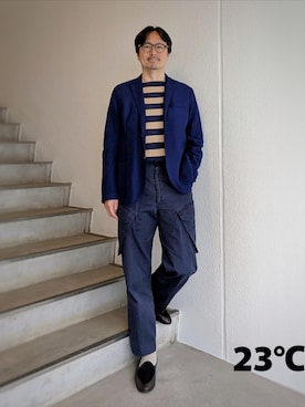 「SAINT JAMES（セントジェームス）のアイテム」を使った、epcさん（メンズ・172cm）の春コーディネート