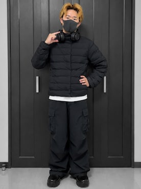 「UNIQLO（ユニクロ）のアイテム（Tシャツ/カットソー、ホワイト系）」を使った、ユレルエガオさん（メンズ・153cm）の秋コーディネート