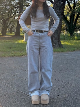 「ワンショルダー」｜miさん（レディース・148cm）の秋コーディネート