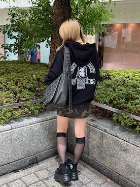 「X-girl（エックスガール）のアイテム」を使った、yumaさん（レディース・152cm）の秋コーディネート