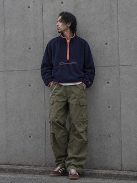 「Champion（チャンピオン）のアイテム」を使った、toshiyaさん（メンズ・173cm）の秋コーディネート