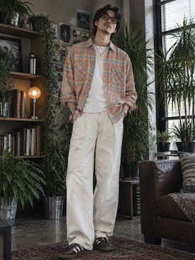 「Schott(ショット)のアイテム」を使った、toshiyaさん(メンズ・173cm)の秋コーディネート