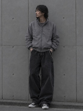 「アイテム（ブルゾン、グレー系）」を使った、toshiyaさん（メンズ・173cm）の秋コーディネート