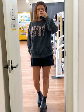 「アイテム（スウェット）」を使った、あーちゃんさん（レディース・163cm）の秋コーディネート