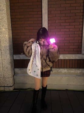 「アイテム（ショルダーバッグ）」を使った、茉菜さん（レディース・155cm・20代）の冬コーディネート