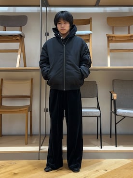 「アイテム（MA-1）」を使った、佐々木優太さん（メンズ・160cm・20代）の秋コーディネート