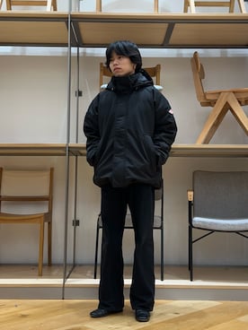 「DANTON（ダントン）のアイテム」を使った、佐々木優太さん（メンズ・160cm）の冬コーディネート