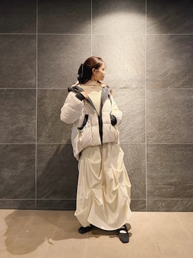 「スカートコーデ」｜「アイテム（ジャケット/アウター）」を使った、masaeさん（レディース・165cm）の冬コーディネート