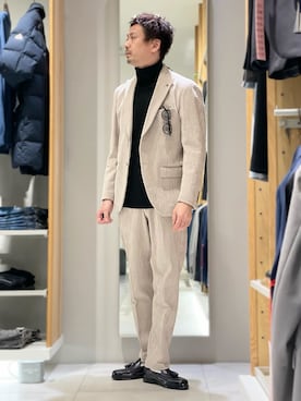 「ローファー×靴下」｜OMI3さん（メンズ・180cm）の春コーディネート
