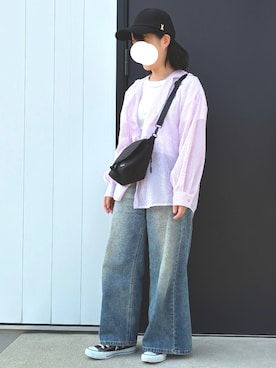 「mystic（ミスティック）のアイテム」を使った、miyuさん（レディース・154cm）の春コーディネート