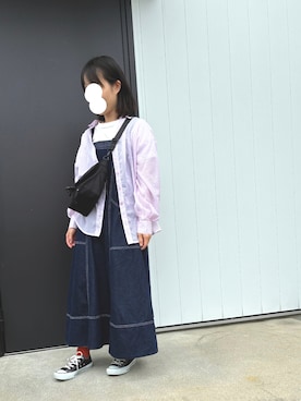 「GRL（グレイル）のアイテム（トップス）」を使った、miyuさん（レディース・154cm）の春コーディネート