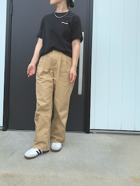 「patagonia(パタゴニア)のアイテム(Tシャツ/カットソー)」を使った、meさん(レディース・154cm)の夏コーディネート
