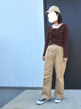 「adidas（アディダス）のアイテム（帽子）」を使った、miyuさん（レディース・154cm）の春コーディネート