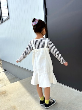 「apres les cours（アプレレクール）のアイテム」を使った、miyuさん（レディース・110cm）の春コーディネート