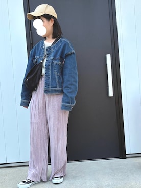 「adidas（アディダス）のアイテム（帽子）」を使った、miyuさん（レディース・154cm）の春コーディネート