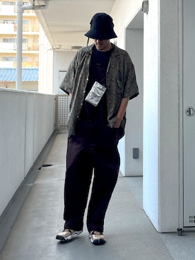 「EN ROUTE（アンルート）のアイテム（バッグ）」を使った、masayukiさん（メンズ・173cm）の夏コーディネート