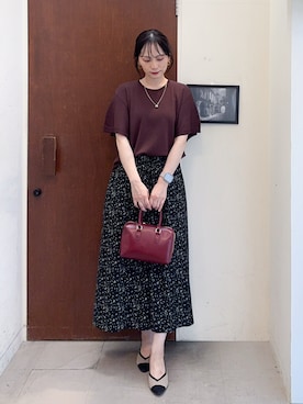 「アイテム（ショルダーバッグ）」を使った、Hiromiさん（レディース・164cm・40代）の夏コーディネート
