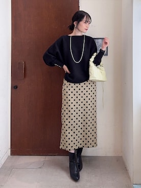 「DRESKIP（ドレスキップ）のアイテム」を使った、Hiromiさん（レディース・164cm）の冬コーディネート