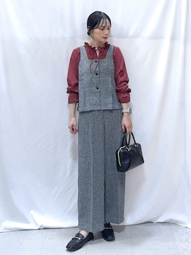「アイテム（セットアップ）」を使った、Hiromiさん（レディース・164cm）の秋コーディネート